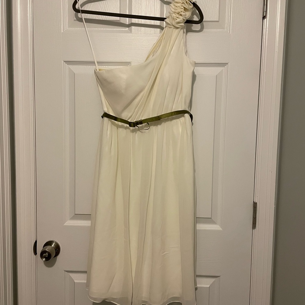 Va Et Vien by BHLDN one shoulder cream dress sz 12